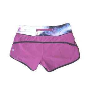 Lululemon Womens Yoga Shorts with pocket Size 4 color Coumoflage Violet Lavander